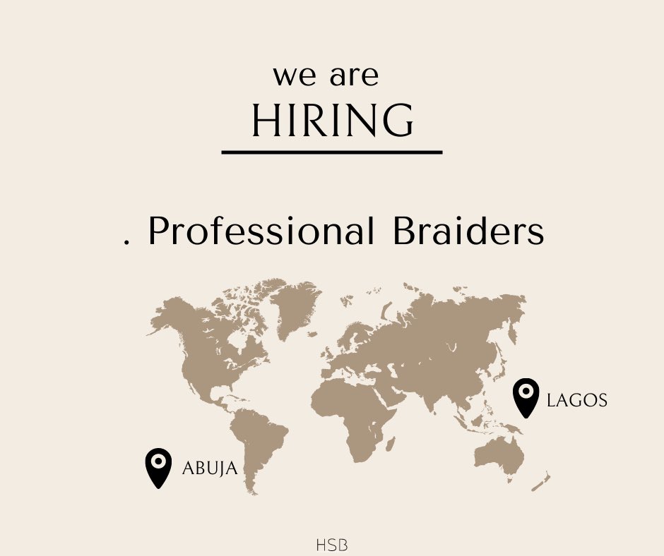 HSbraids_'s tweet photo. If you fit into this position or you know someone who’s qualified for the position, please call us on 09035322733 for further details☺️ or send pictures and videos of your work to 📧homeservicebraids@gmail.com or send us a DM @_DammyB_ https://t.co/IWJUL5H9su