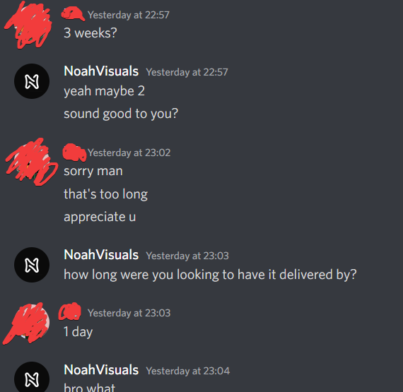 context: he wanted a fully animated 30-second promo video for his company...