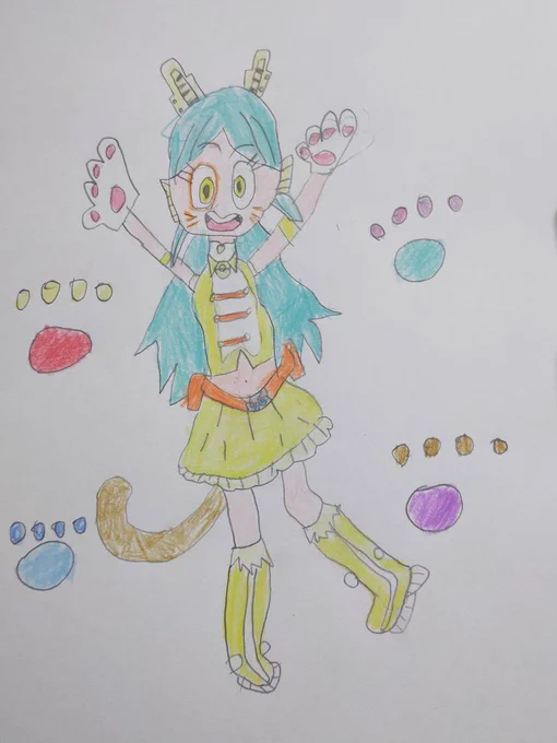 ・僕のヒーローアカデミア(娘)最近の自信作です!頑張って描けててとっても素敵#ヒロアカ#僕のヒーローアカデミア#常闇踏陰#轟焦凍#ラグドール#通形ミリオ#7歳の落書き#落書き#イラスト 
