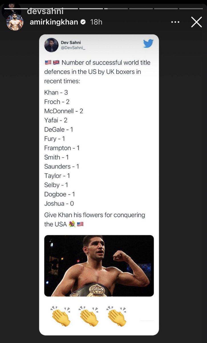 rjsports1's tweet photo. 🇬🇧 @amirkingkhan top of world title defences in America 🇺🇸 🥊 #boxing #ukboxing #usboxing #amirkingkhan https://t.co/9vlSIoQ35v