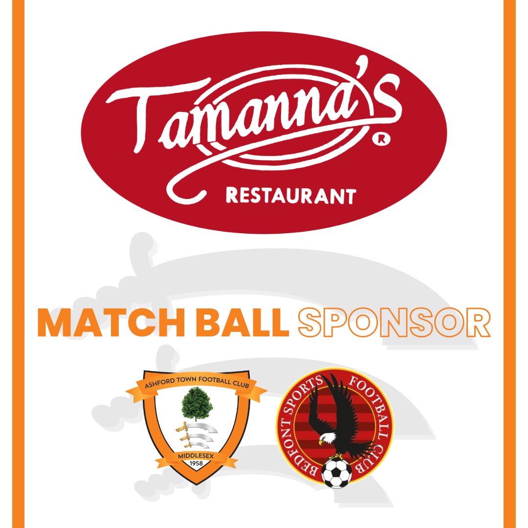 ashfordtownmx's tweet photo. Our Match Ball Sponsor for today vs @BSFC_Official is Tamannaβs Restaurant in Ashford. Thank you for your support π§‘π
Give them a visit after the game π
15a Station Rd, Ashford TW15 2UP π 01784420720
#ASHBED #atmx #isthmianleague https://t.co/YhtWk1wqa9