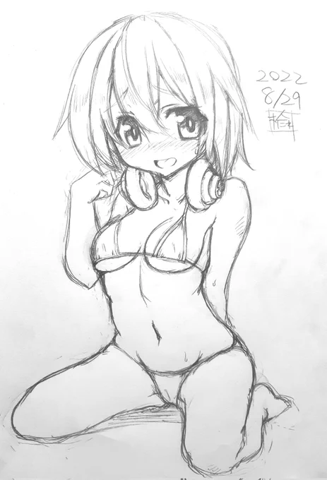 #ふらんアート
ふらんさん(@flan_bogard)
夏が終わる前に水着姿で… 