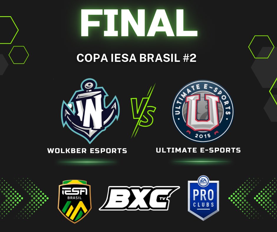 iesabrasil's tweet photo. 🏆 Hoje é dia de Final 🏆

Hoje temos o grande duelo entre @wolkber  vs @ultimateesportsbr  válido pela COPA IESA BRASIL. 

Com transmissão ao vivo da @bxc.tv  as 22:10. 

Quem vai levantar a taça ? 

#IesaBrasil #BXCtv #proclubs #fifa22 #futebolvirtual #proclubsbrasil https://t.co/KDiJdphW95