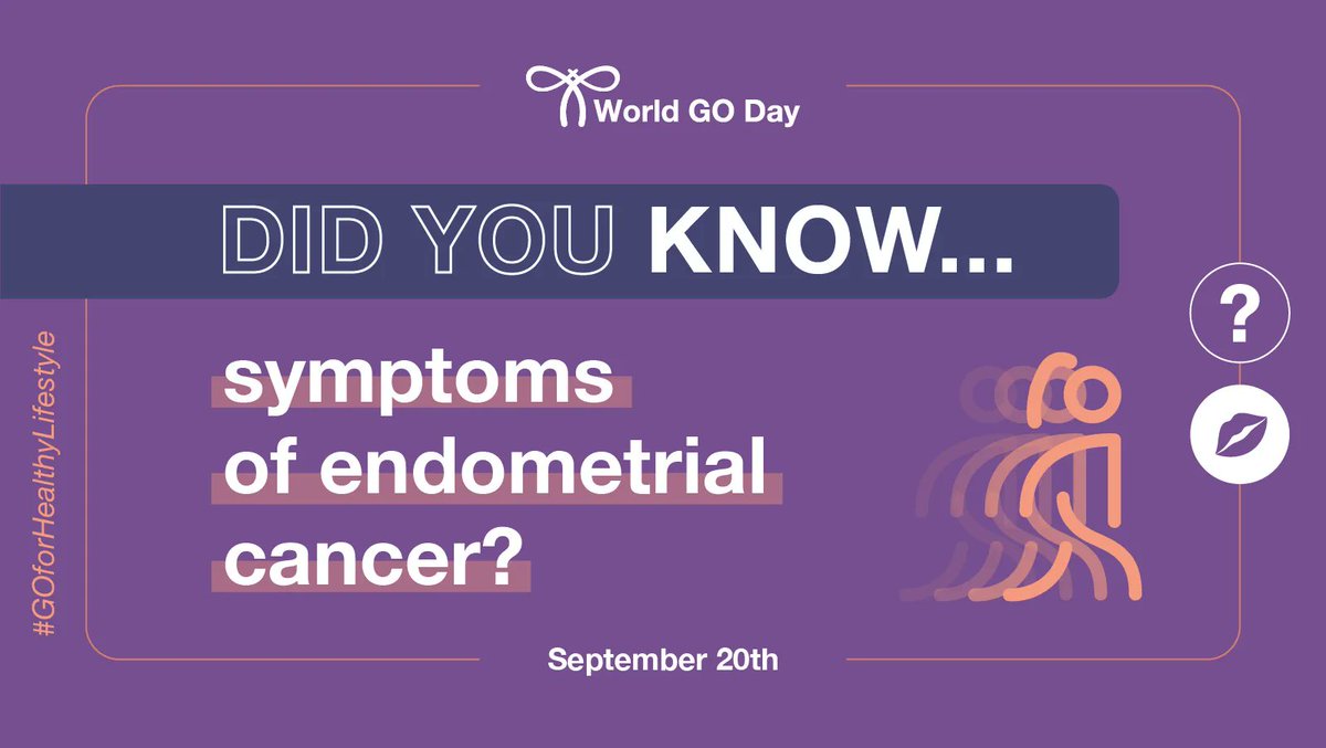 WorldGOday's tweet photo. Abnormal vaginal 🩸bleeding, watery or blood-tinged vaginal discharge, especially after menopause, and pain in the lower abdomen or pelvis – ☝️these could be signs of endometrial cancer. If you notice any of these symptoms, don’t put off visiting your 👨‍⚕️ doctor. #WorldGODay https://t.co/XDreztK7bL
