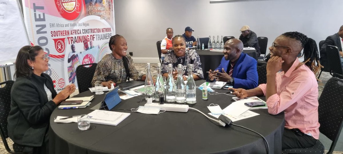 WaBoitumelo's tweet photo. Unionists at the #SACONET #TrainingOfTrainersAndAsbestosCapacityWorkshop identified the important fields that must be populated in a database at a national and regional level. https://t.co/zt9rz18Tb1