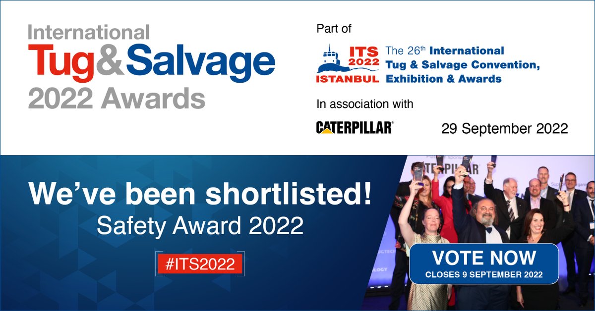 EuroTugs's tweet photo. ETA, together with @empapilots, has been shortlisted for the Safety Award 2022 of the #ITSAwards2022.

We are very happy and honoured for the recognition of our project Guidelines for Efficient and Safe Harbour Operations. Follow this link https://t.co/zAcQUxGez7 to vote for us https://t.co/eR8VC8bi1p