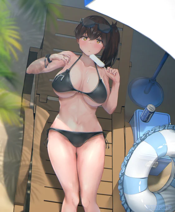 #艦これ 
バカンス加賀さん 