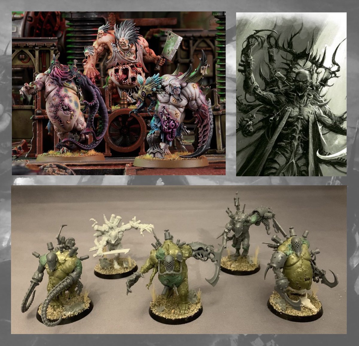 SkySerpent40k's tweet image. The Gellerpox Infected make their return next week after spending a few years out of production and this is a reminder to all budding Haemonculi that the Nightmare Hulks make excellent conversion opportunities for Grotesques!

#drukhari #WarhammerCommunity #grotesques
