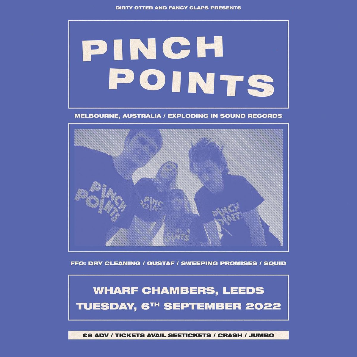 One week tomorrow at @WharfChambersCC 💕 PINCH POINTS w/ Pifco & @heatwrays Tickets: seetickets.com/event/pinch-po… Negative LFT required for entry.