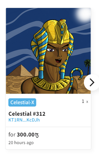 Celestials Gods! Are indeed Ruling

Ruler of Anubis Sold for 300 #tezos 💎
An offer of 150 #tezos on Goddess of the Dark!!🪙

Probably Nothing??👀
Don't miss out on Celestial-X! A hunt for $Elixir on intergalactic Land!!

Join us and be a part of Tezonian Hunt!
#NFTGaming #NFTs