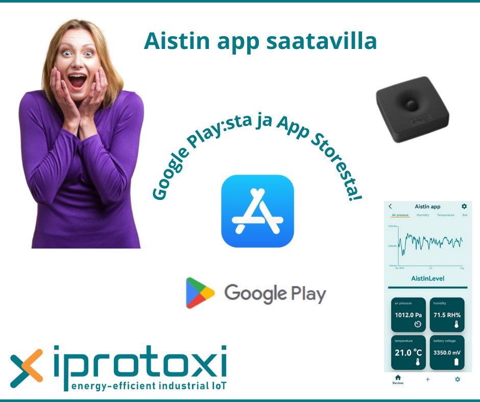iProtoXi's tweet photo. Huoletonta laitteen, astian tai ympäristön seurantaa! Saat puhelimeesi tiedon, kun on aika toimia!

#ympäristö #iprotoxi #aistin #iot #iotsolutions #tehokkuus #säästöjä #pinnanmittaus #tärinänmittaus #ympäristönseuranta #luotettavuus #suomalainen #googleplay #appstore #kotimainen https://t.co/wAPWimJE4X