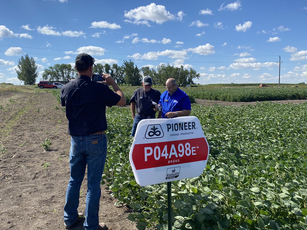 agronomist09's tweet photo. Stop 2 of the #rrfn crop tour in McClusky ND. #pioneerenlistsoybeans https://t.co/m4dBnTzch8