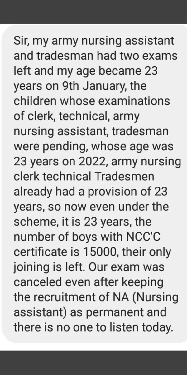 AmitAry7876's tweet photo. जवाब का इंतजार🙏
We have been waiting for army exam for1.5years,we were repeatedly kept under the deception that due to Corona,your exam will be next month.123000 Army candidates(med.and phy.pass)7000Air force candidates Their lives are at stake,you should also raise their issu https://t.co/4hmebeMEW3