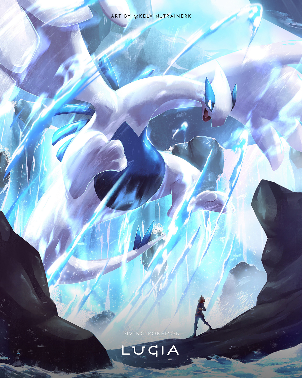 Underwater Pokemon Lugia, Ocean Pokemon HD phone wallpaper