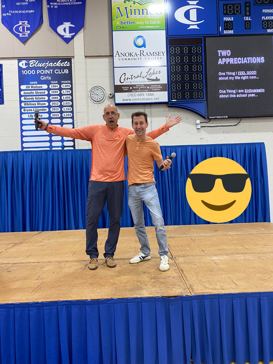 Such great energy at the <a href="/ISD911/">Cambridge-Isanti Schools</a> back to school kick off with the always amazing <a href="/DevinCHughes/">Devin C. Hughes</a> #gobigblue <a href="/CountyIsanti/">Isanti County</a> #happinessadvantage