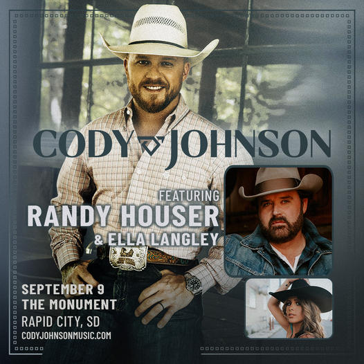 KICK104's tweet photo. It's going to be here before we know it! Cody Johnson in concert at the Summit Arena at The Monument! Be tuned into KICK 104 THIS WEEK for more chances at FREE TICKETS, plus our winners will be entered for a chance to win a VIP package to the show! It's all happening THIS WEEK! https://t.co/0tvYRK8ofn