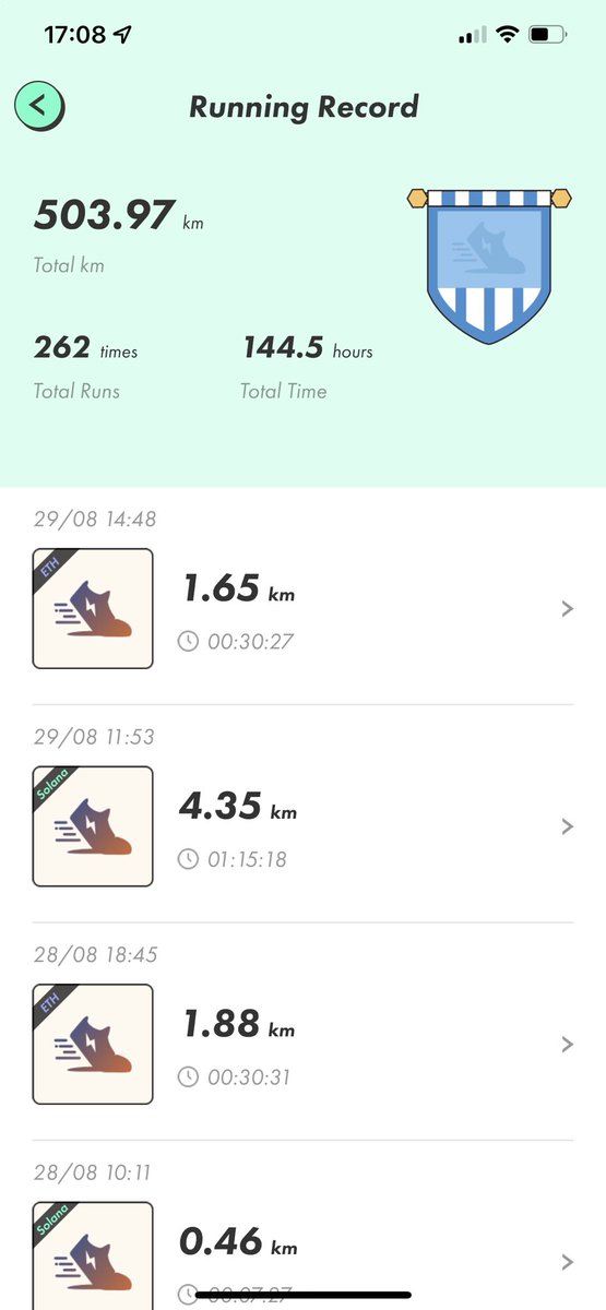 mash24fit's tweet photo. Finally hit the Walkers 500k Club #stepn #walker4life https://t.co/l3MdHZcstz