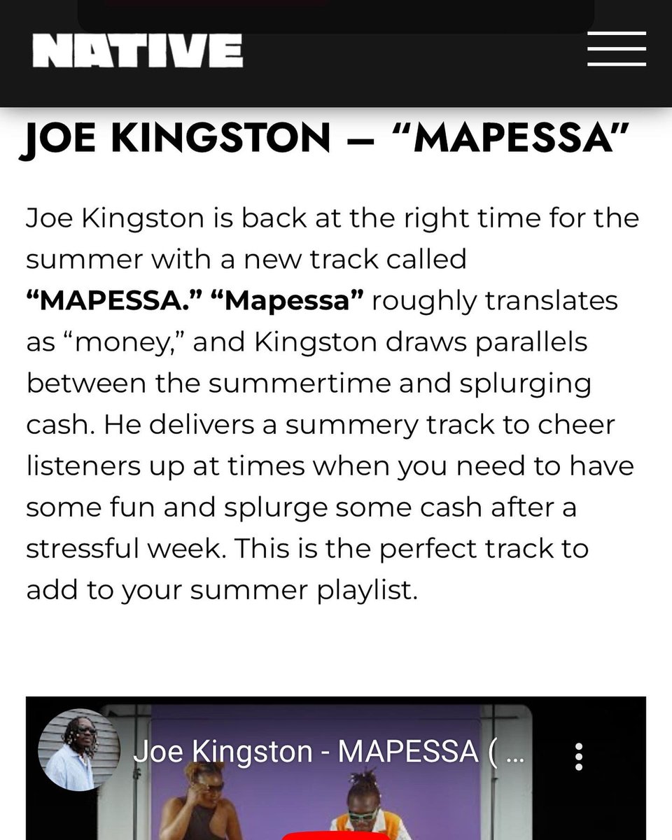joekingston24's tweet photo. MAP€SSA se retrouve même dans la presse anglophone 🚀
« This is the perfect track to add to your summer playlist » 🌴 ☀️ @NativeMag
Ta toujours pas regardé le clip ?
https://t.co/aKu8WzHyzV
#mapessa #drill #rapfrancais https://t.co/HYvXCp90yD