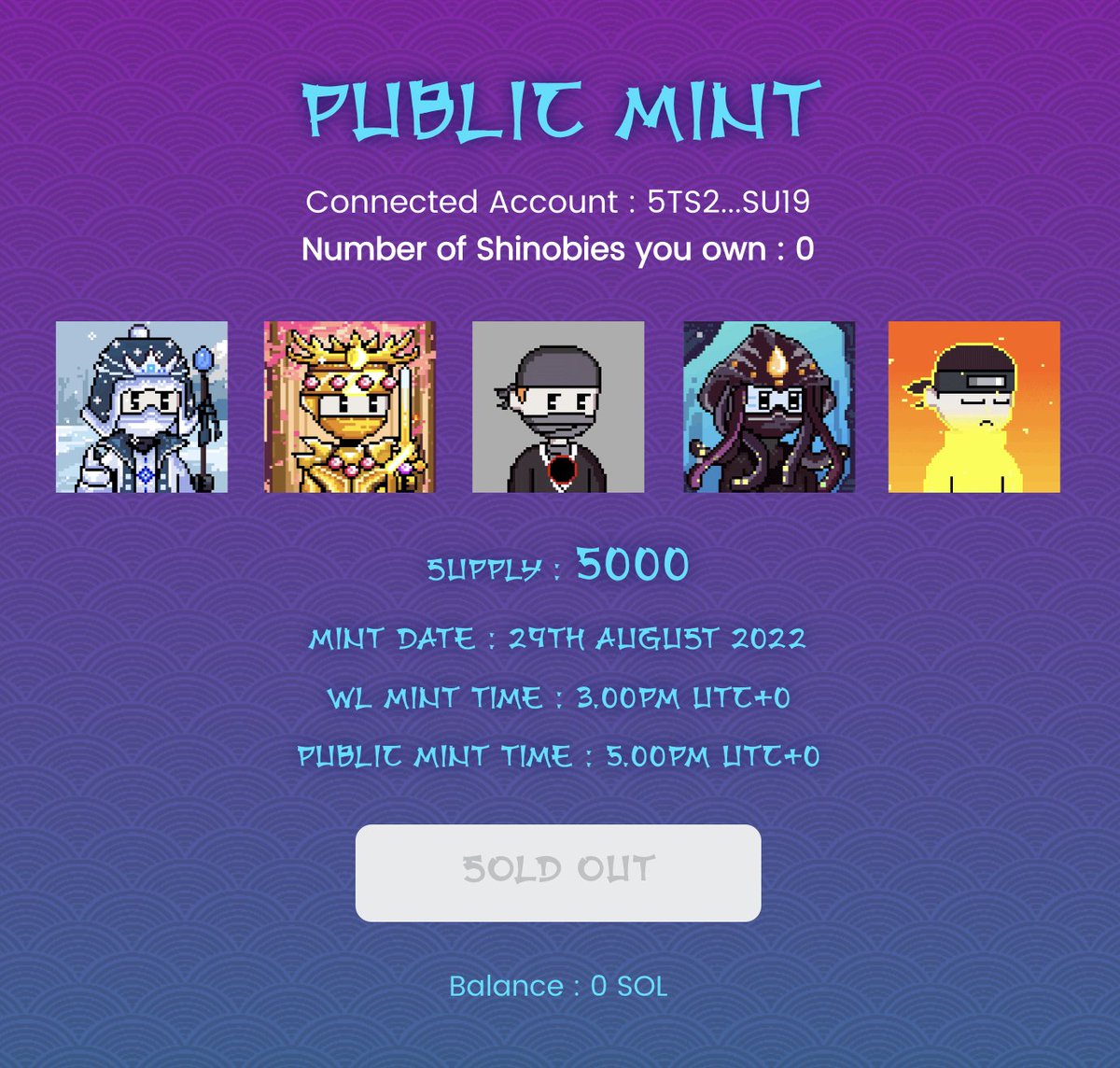 Shinobies | MINT OUT (@ShinobiesNFT) / Posts / X