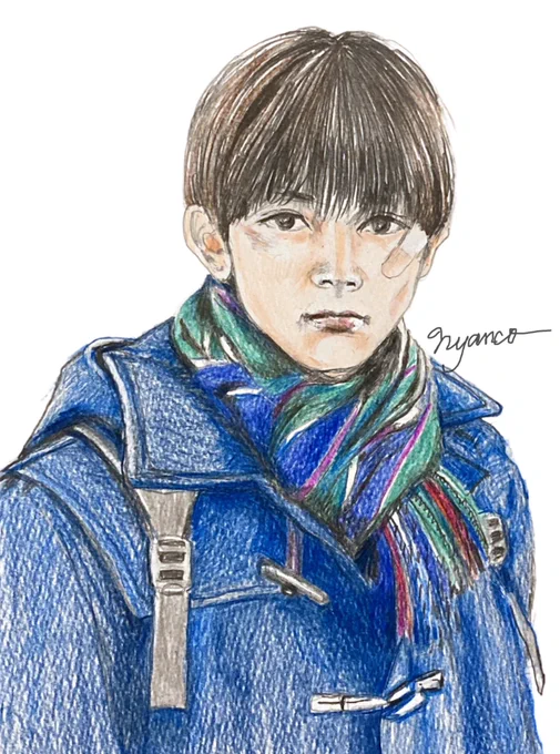 吉沢作品(映画)の中でわたしが最も衝撃を受けた作品『#リバーズエッジ』生まれ持った端正な顔立ちから放たれる狂気。遺体を見た時の、病的興奮に包まれた山田の顔が忘れられない。でも私にはその(ゾッとするような)表情はどうしても描くことができない。やはり表現者としての #吉沢亮 は凄い 