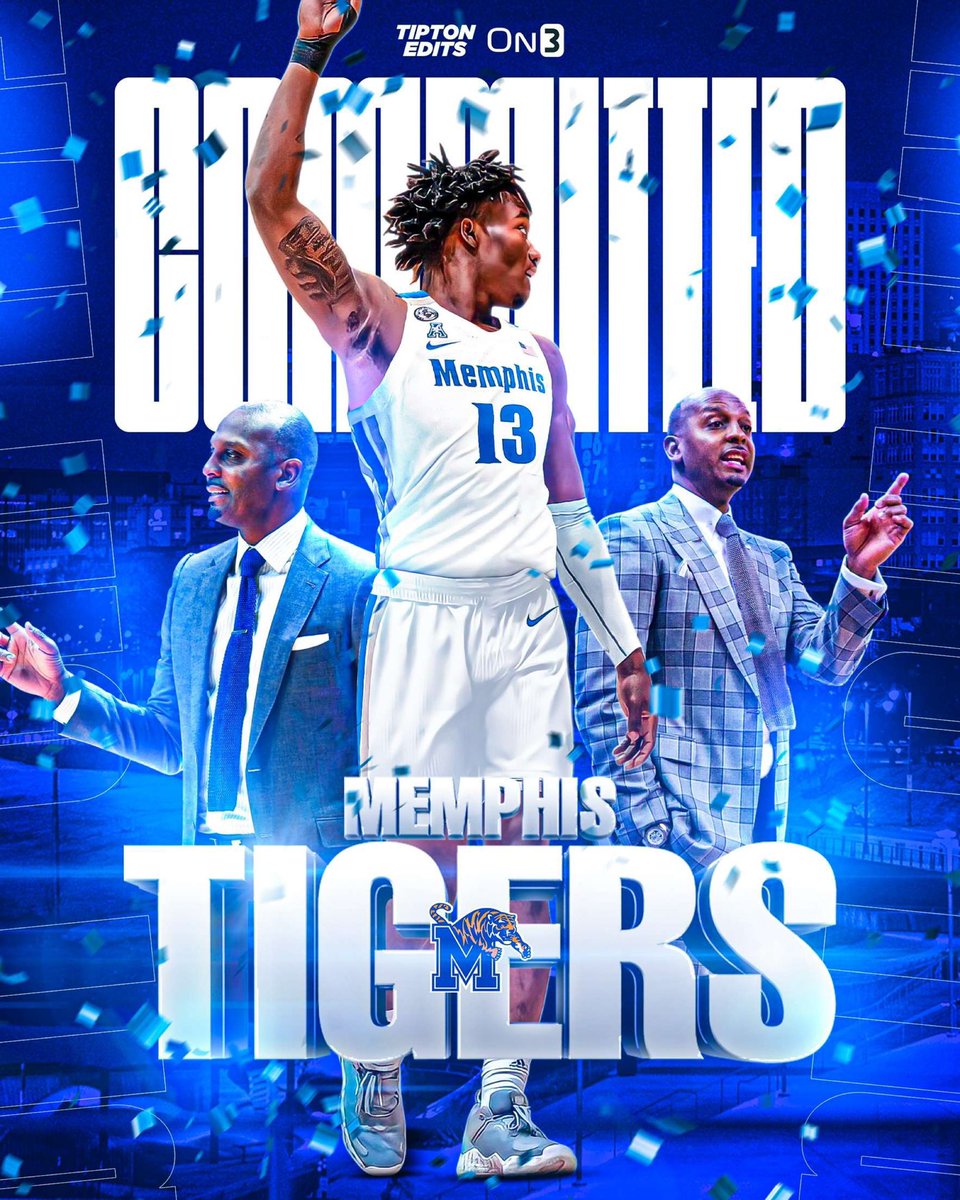 Proud to say I would committing to the University of Memphis 💙 tiger nation let’s work!!!
