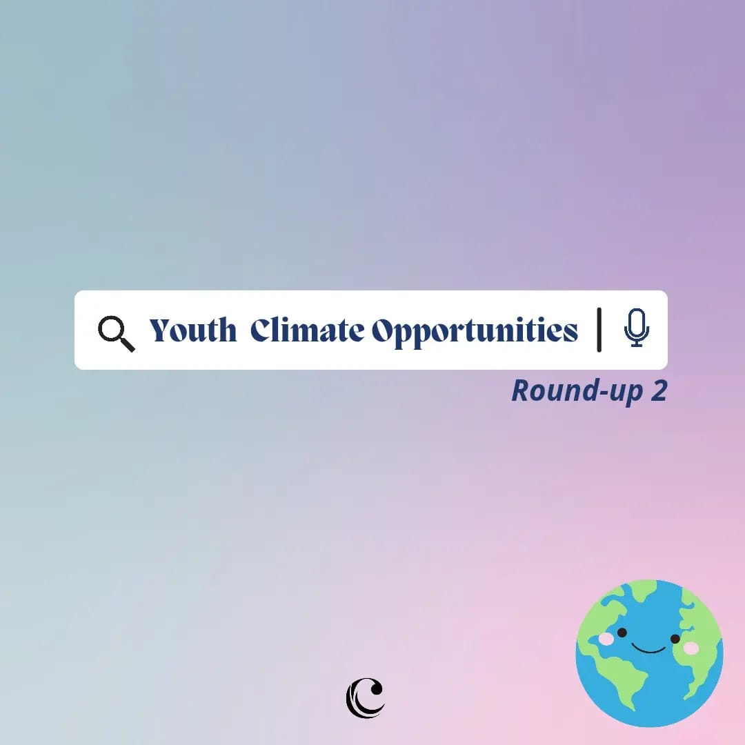 careboutclimate's tweet photo. 📢 Youth Climate Opportunities Round-up 2 📢
We are back with another round up of #ClimateOpportunities for youth! Share  with your community &amp; friends that you know are seeking impactful work &amp; projects in the #ClimateAction space. #ClimateActionNow
Link: https://t.co/8uSV92pTXo https://t.co/qgaqBqBqbD