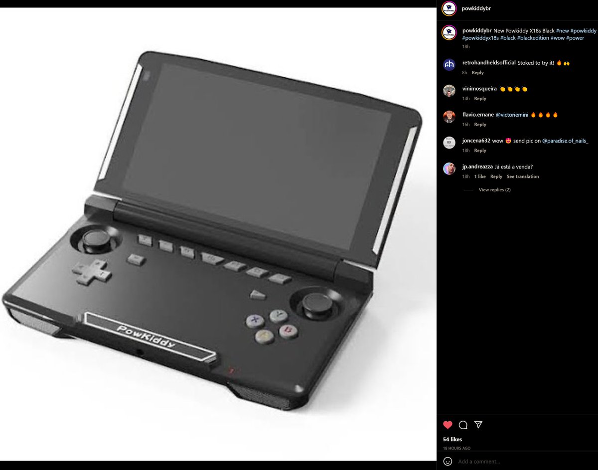 RetroHandhelds's tweet photo. Looks like the new X18S is about to release. This is one we've had our eye on for a while. Looking forward to evaluating and seeing how it compares to the original. #PowGang #X18S @TeamBlackSeraph 🫣 https://t.co/R1Mmiu0B5L