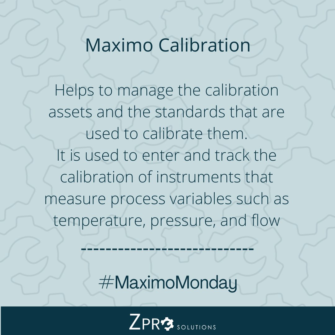 ZProSolutions's tweet image. Read about Maximo Functional solutions here: zprosolutions.com/ibm-maximo/

#MaximoMonday #AssetManagement #OptimiseOperations #ZProSolutions #ZPro #MaximoCalibration