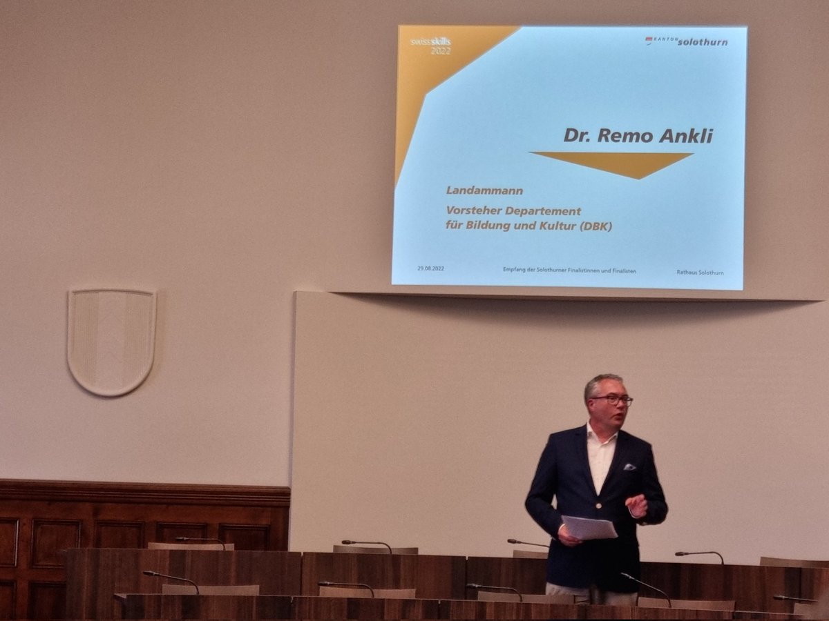 Empfang der SwissSkills aus dem Kanton Solothurn (Lehrort und Wohnort)

#SwissSkills2022
#KantonSolothurn