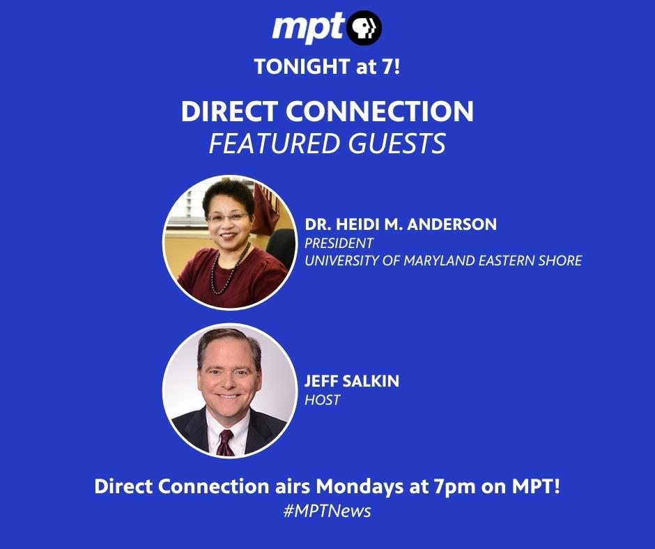 marylandpubtv's tweet photo. On @mptnews, host @SalkinTalkin welcomes Dr. Heidi M. Anderson, President of @umesnews. 

Join us TONIGHT at 7! #HBCUWeekMD #MPTNews https://t.co/pSrEysdHrF