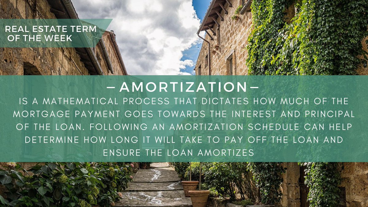 KINGSLANDPR's tweet photo. This week's real estate term of the week is Amortization! This is a significant term for first-time home buyers to understand. Follow us for more helpful real estate information! #realestate #definition #budgeting #nyc #realtor #NFTCommuntiy #queens https://t.co/7aZ8QIp1Hc