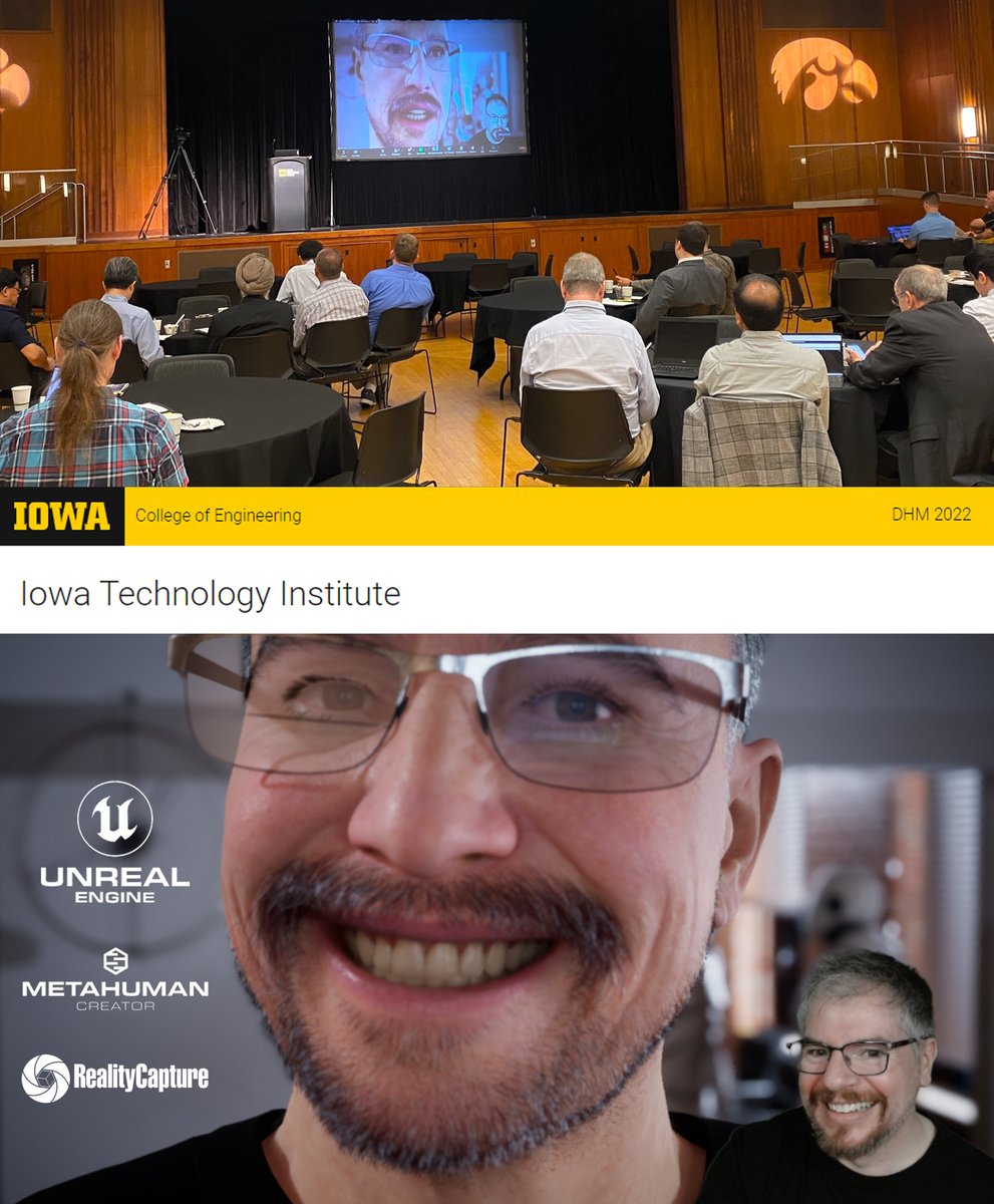 SLFeeding's tweet photo. Today we gave this #DHM2022 keynote in Duet with my #DigitaHuman peer. (featuring @RealityCapture_ @UnrealEngine #MetahumanCreator @Sketchfab)
On Wednesday we'll be showing how it's done - register : https://t.co/vXUlGwav9m
@IATechInstitute https://t.co/nhkN4dwPFg