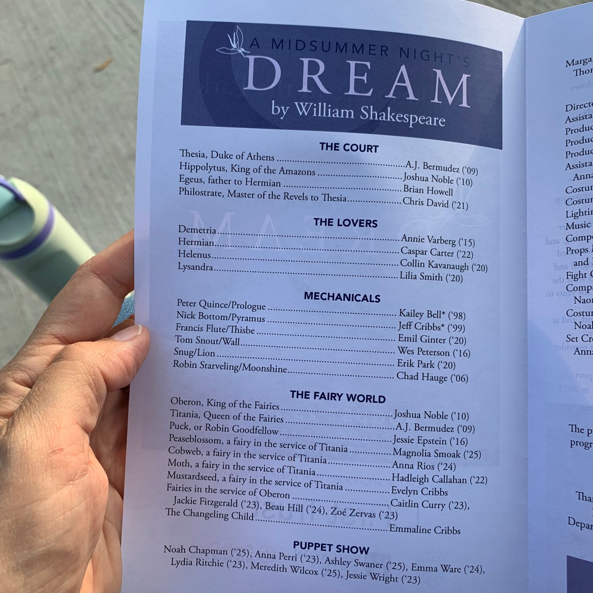 Did you make it out to Shakespeare in the Park this weekend?  Bravo to Dr. Howell and Lilia Smith '20 for their roles in A Midsummer's Night Dream.
