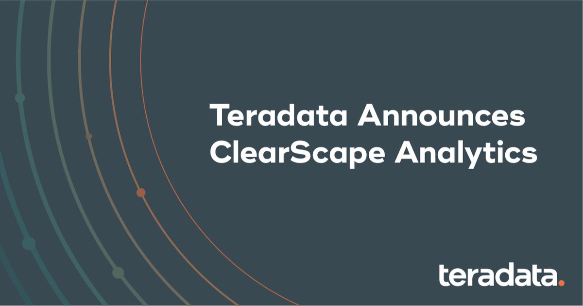 Frummet's tweet photo. Excited that @Teradata keeps setting the standard for enterprise #analytics. These new features make it easier for Vantage customers to meet their growing analytic demands. https://t.co/bZ949VT1Hb https://t.co/Ez9ONgNGRP
