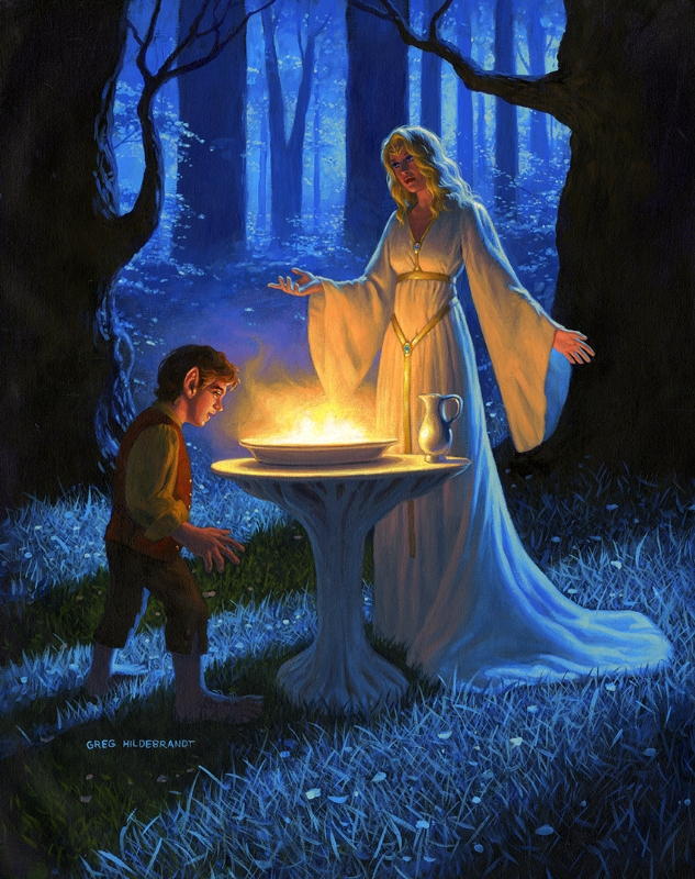 TheArtofArda's tweet photo. Galadriel and Frodo in Lothlorien - Greg Hildebrandt https://t.co/mNtIkkr1X7