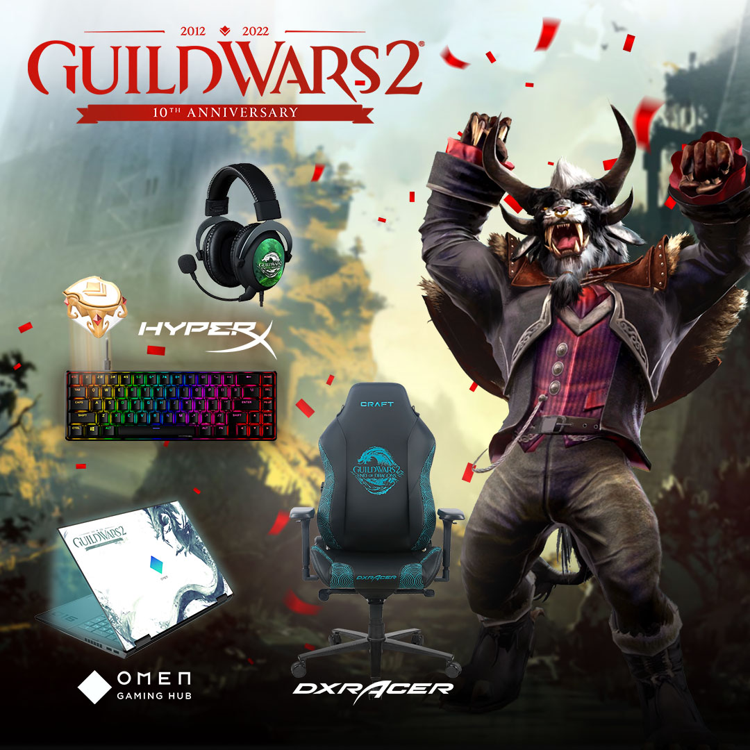 TakeoGW2's tweet photo. Das große Jubliäums-Giveaway von @ArenaNet, @OMENbyHP, @HyperX und @DXRacer ist noch aktiv
und ihr könnt hier tolle Preise gewinnen!

Hier findet ihr die Übersicht dazu: https://t.co/BkNKoJ4FiX https://t.co/fxqvh8BFXu