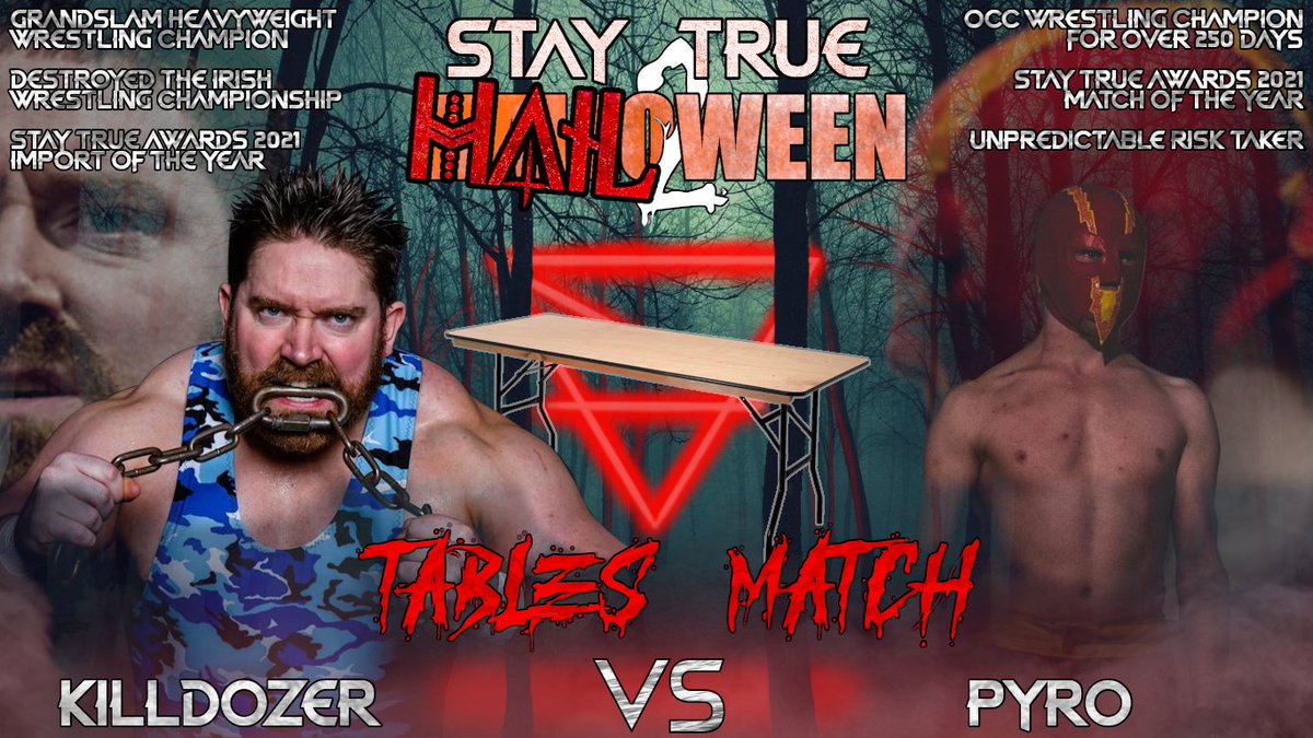 StayTrueNI's tweet photo. HAILoween II Match Announcement📢

Killdozer VS Pyro in a TABLES match!

DM for tickets now!

#StayTrue #StayTrueNI #TablesMatch #TableMatch #ProWrestling #IndieWrestling #irishwrestling #britwres #niwrestling #wrestling #wrestlers #lucha #luchalibre #luchador #luchadors https://t.co/ztYyZyMel5