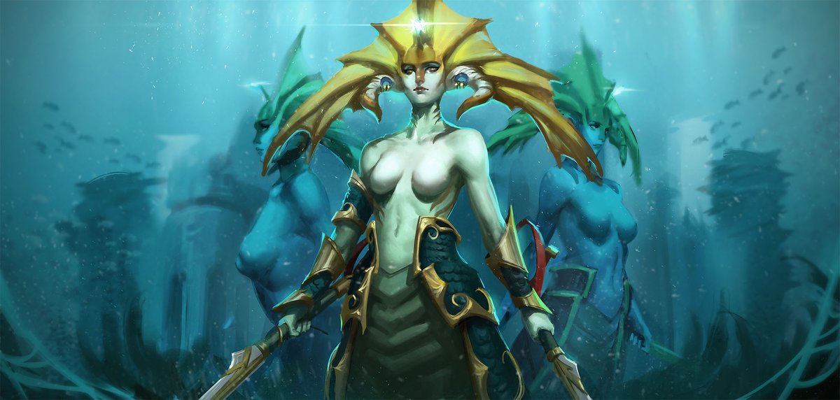 hellwontbear's tweet photo. Naga Siren

#dota2 #FANART https://t.co/stqAeIy2LH