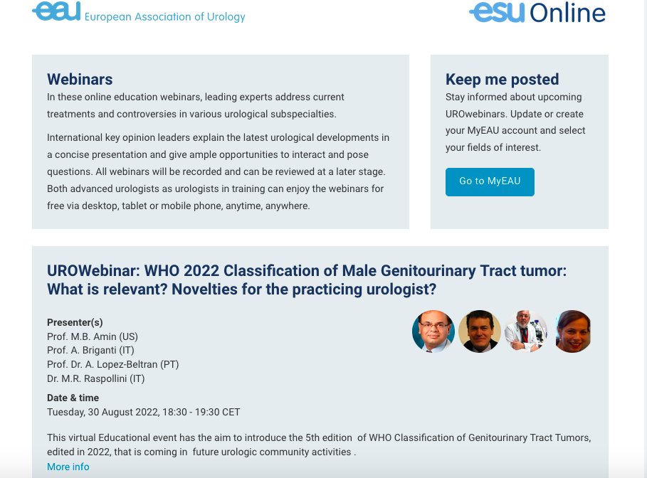 ro36693000's tweet photo. Urowebinar Novelties for the practicing urologist #WHO5 #UrinaryandMaleGenitalTumours #WHOClassificationofTumours #5Edition #kidneycancer #prostatecancer #bladdercancer #🔬 https://t.co/Fes0EUNQ7w