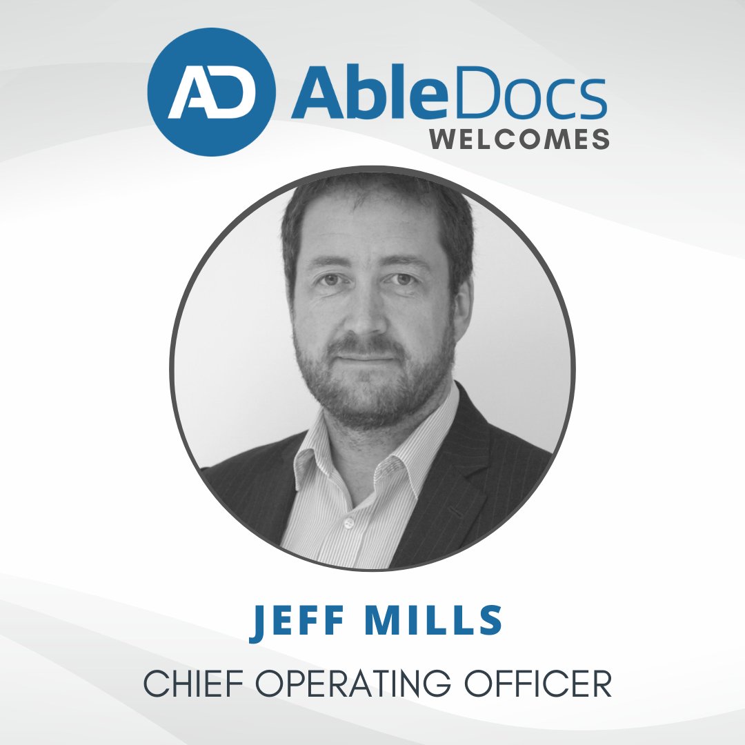 able_docs's tweet image. Please join us in welcoming Jeff Mills to Team AbleDocs as our new Chief Operating Officer!

#AlwaysAccessible #AlwaysAbleDocs #GrowingTeam
