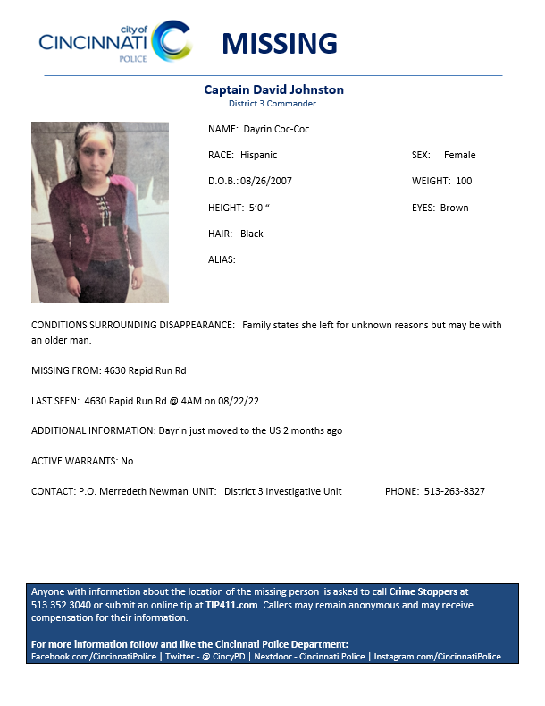 Cincinnati Police Department tweet media