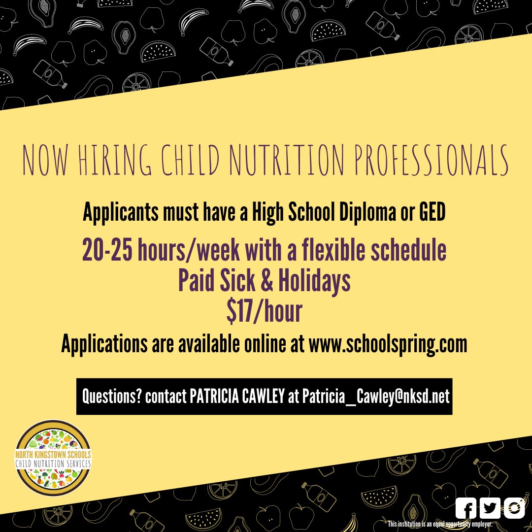 North Kingstown Child Nutrition (nksdschoolfood) / Twitter