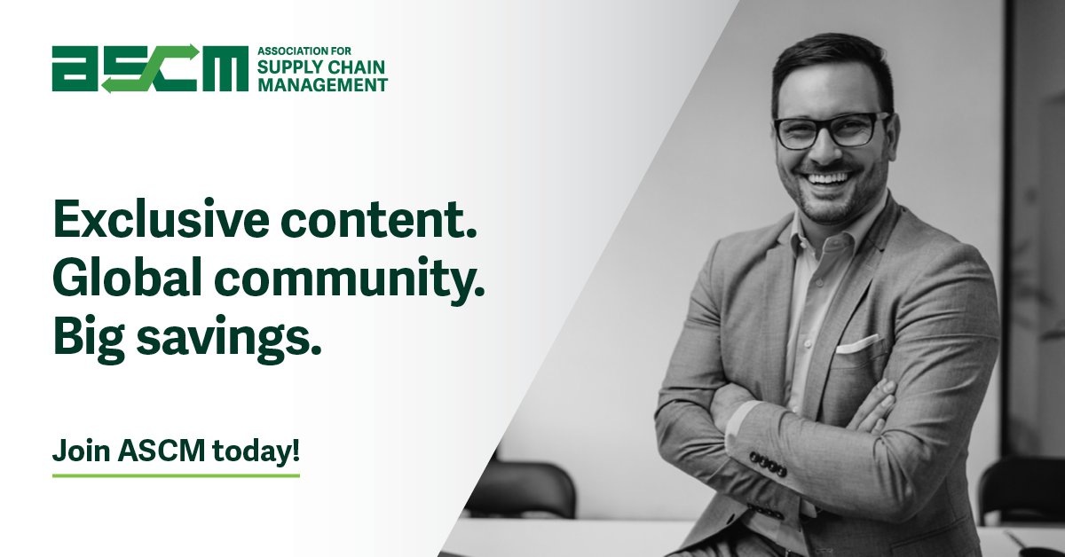 Curious about supply chain? For as little as $10 per month get unlimited access to premium supply chain content and resources including microlearning courses, exclusive ASCM research, interactive discussion groups and more. Join ASCM today! bit.ly/3AnIRHO