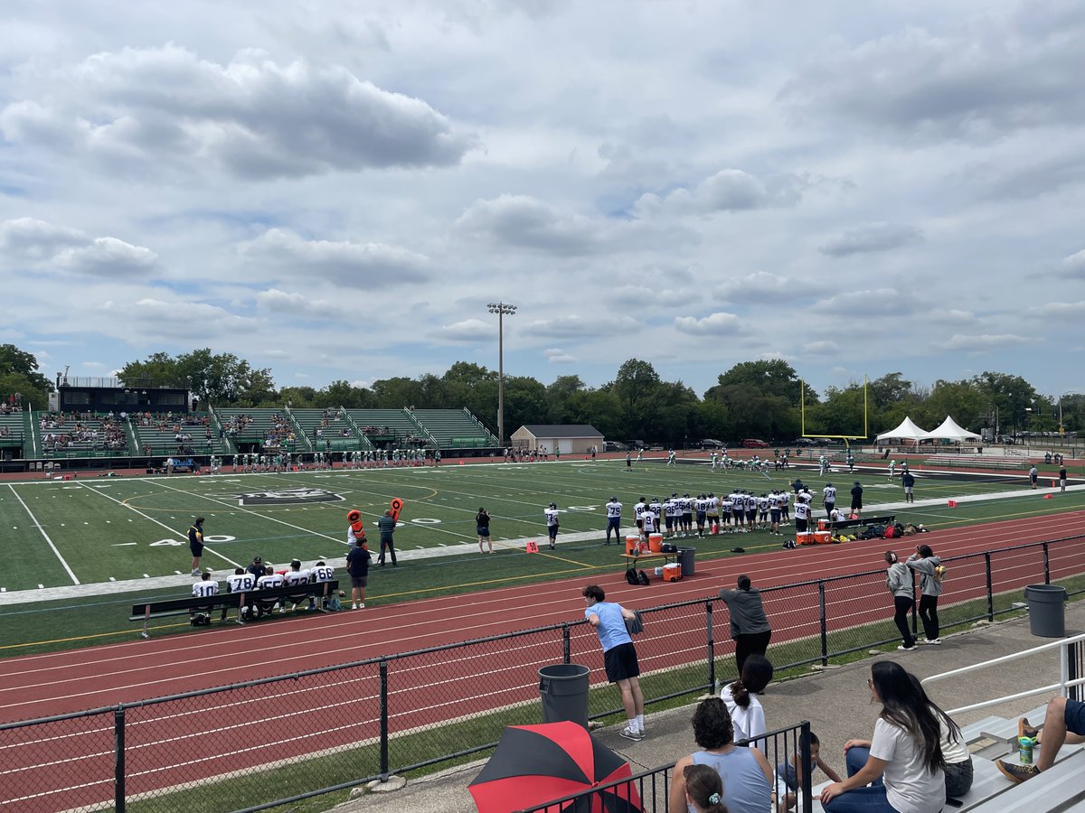 Cheering on coach <a href="/kmitchell212/">Kevin Mitchell</a> at his game against York on Saturday! Great game by Leyden and York freshman football! #EngageD205