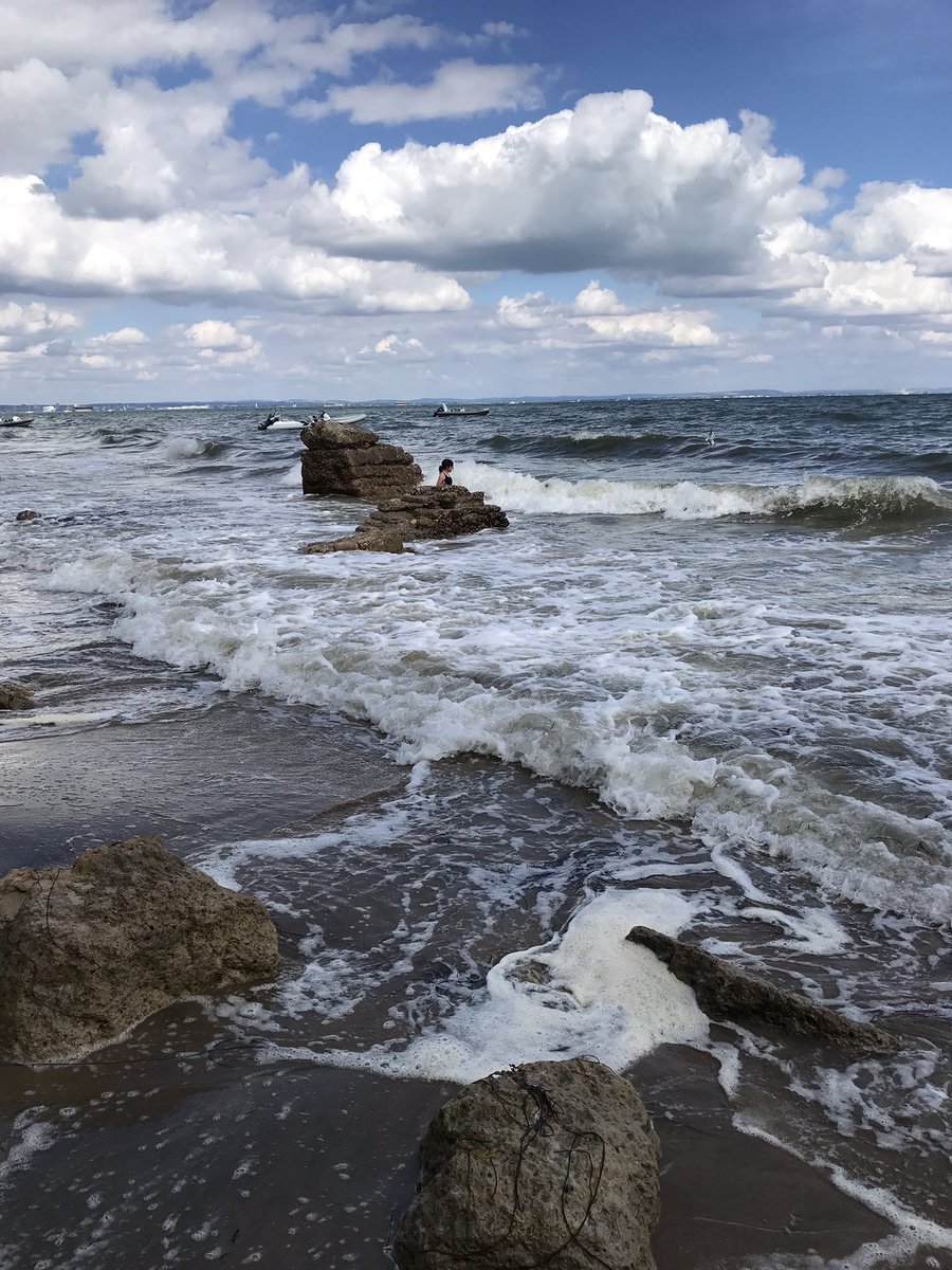 driftingdeeps's tweet photo. We promised the younger child some rock hopping, and it turned out the tide was very high, so we got rock, tree and mud hopping (Priory Bay! It is a great place) https://t.co/QQlkYuuIdq