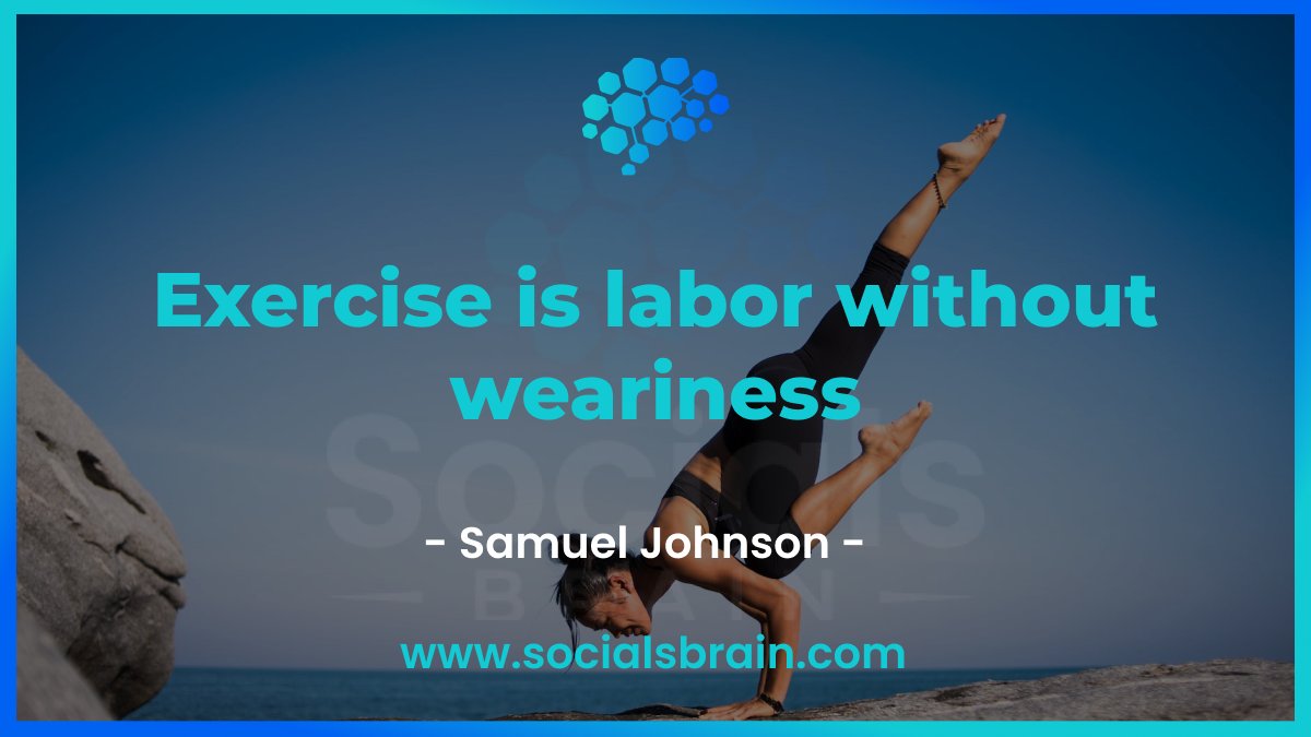 BrainSocials's tweet photo. Exercise is labor without weariness. - Samuel Johnson -

https://t.co/THyoi32ILA

#quotes #love #motivation #inspiration
#motivationalquotes
#instagood #success #lovequotes #lifestyle #goals #belive
#like #happy #Loveyourself https://t.co/Wq5X4ipccD