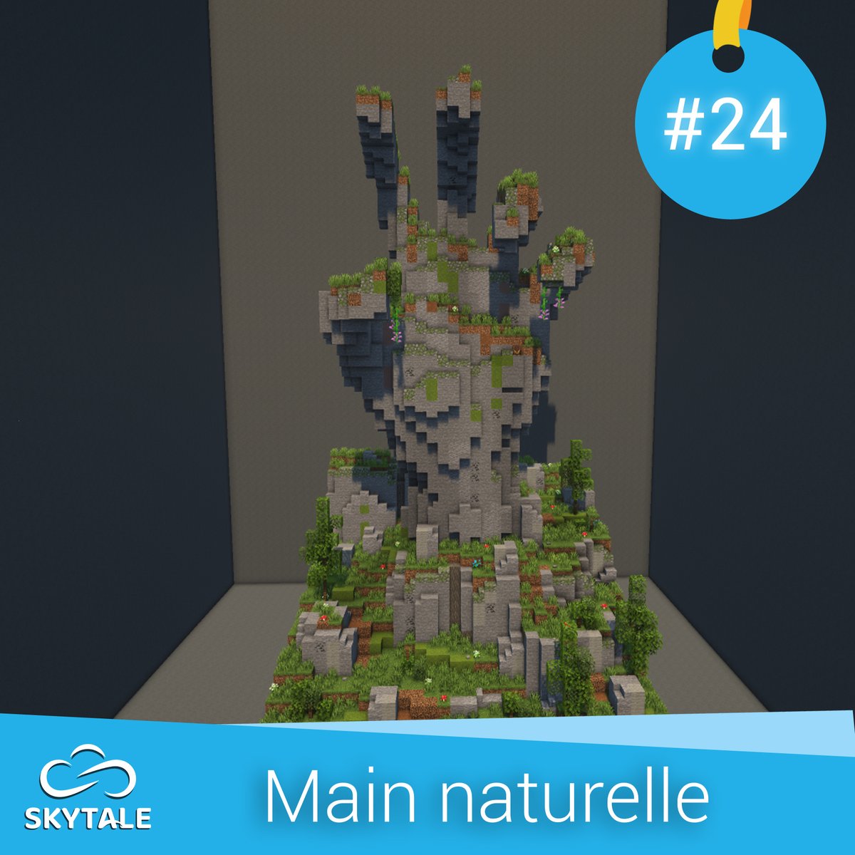 Nouveau #CréaTips🖌️

Une main géante taillée dans la roche ! 🤚
Réalisée par <a href="/Akiiromc/">Akiiro_</a>

👉 Un Tweeky s'est caché dans cette construction #Minecraft ! Tentez de le retrouver et dites-nous en commentaire où il est !