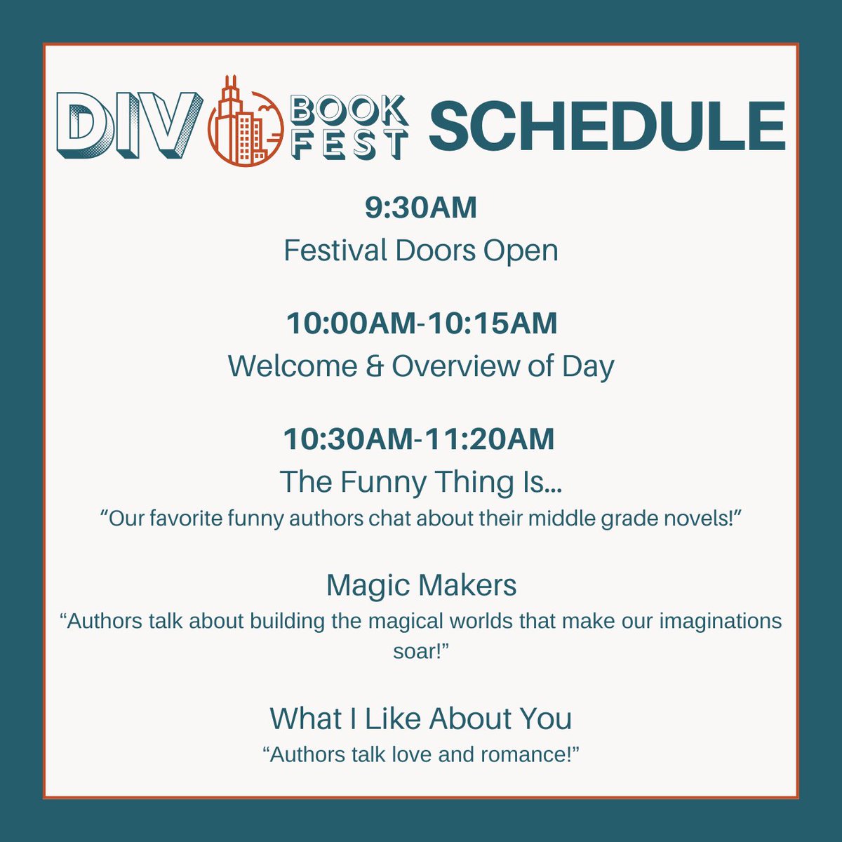 DivBookFest's tweet photo. Our full #DivBookFest panel schedule is LIVE! Check out the amazing panels topics! And join us on Sept. 17th 2022 for a day of fun talks, meet some fave authors, discover new faves, &amp; get your books signed! https://t.co/4Hb0PVFnlh https://t.co/qbzxGqlP3L