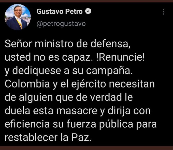 Recordar es vivir ¿Ya le podemos llamar al desgobierno de Petro, Gobierno Genocida o a cuántas masacres estamos para poderlo hacer?