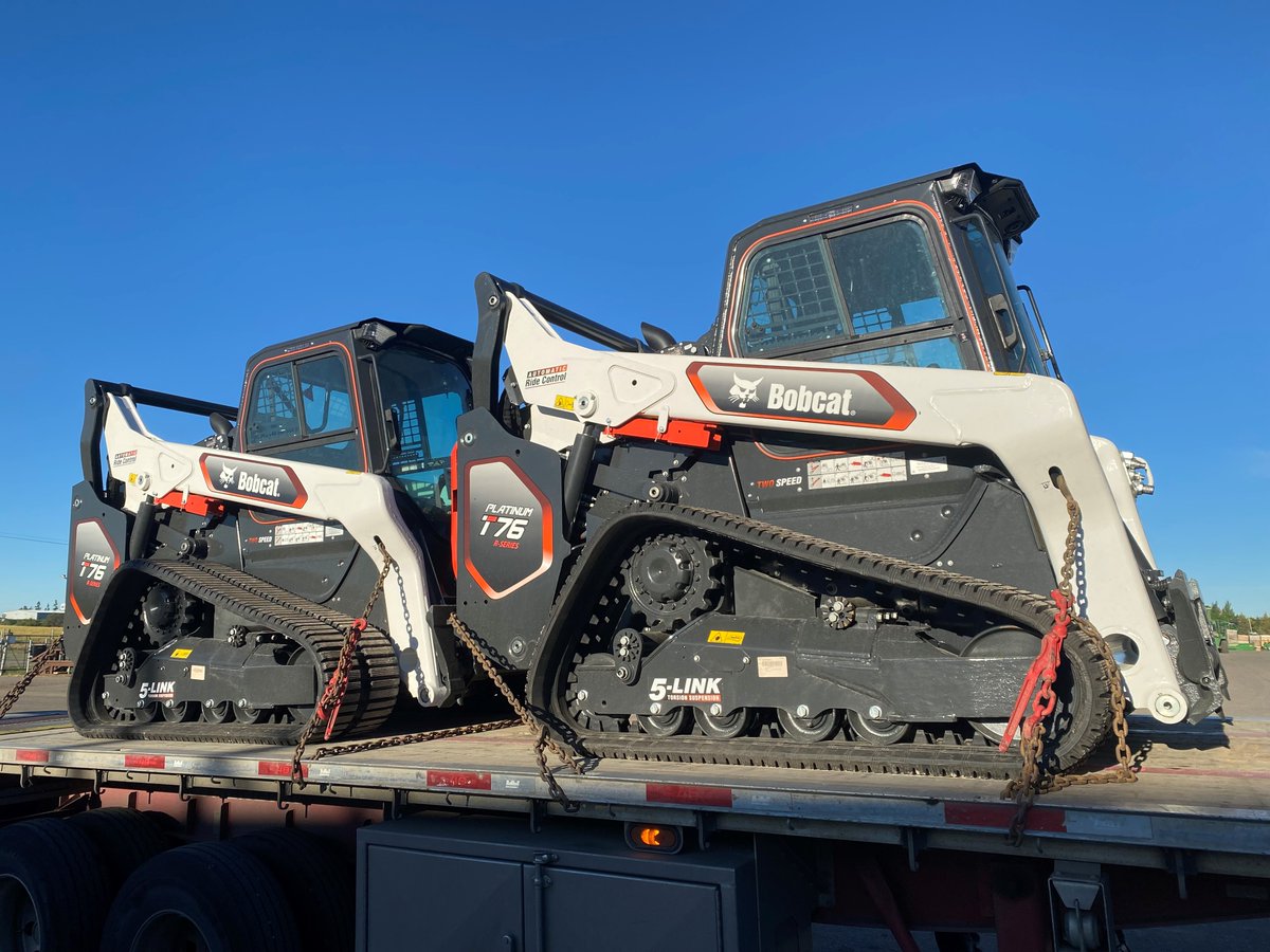 We have twins!! 🧡🧡 Two T76 Platinum Edition Bobcats arrived this morning.  Call Gavin or Levi at 780-875-4471 or stop by the Lloydminster location and have a look. aglandbobcat.ca  #onetoughanimal #platinum